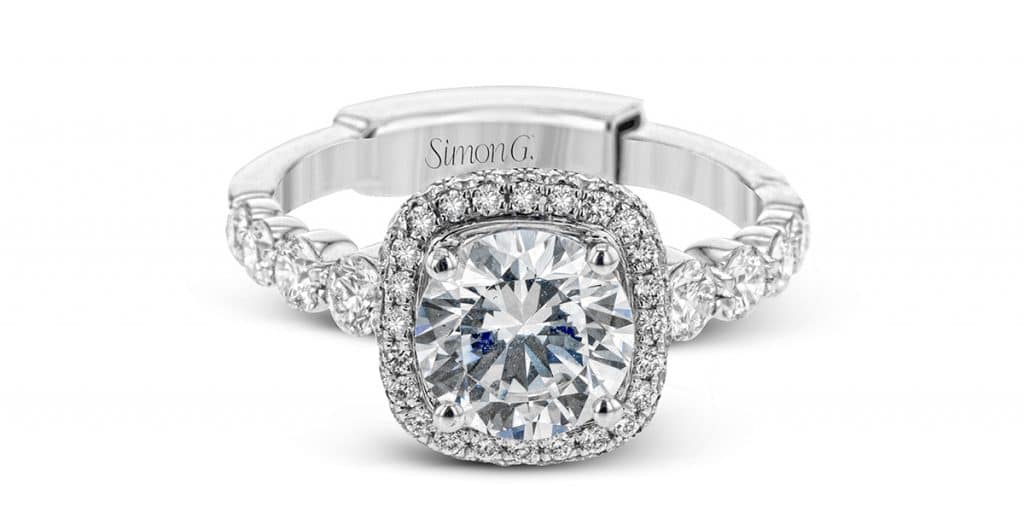 adjustable engagement ring Simon G Jewelry