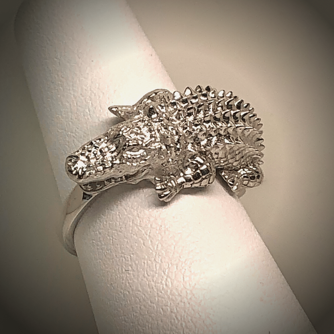 Silver Gator Wrap Ring