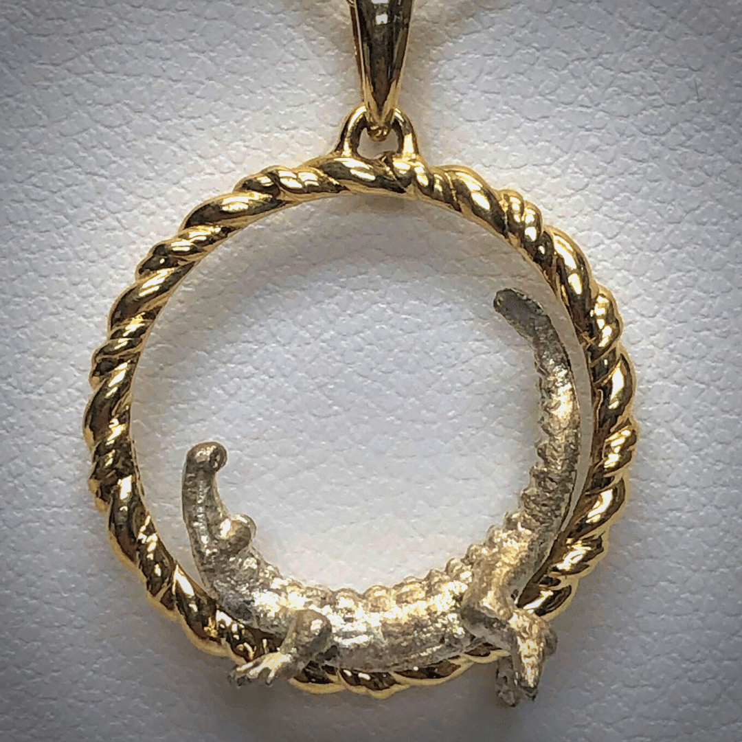 Gator Gold Pendant Necklace
